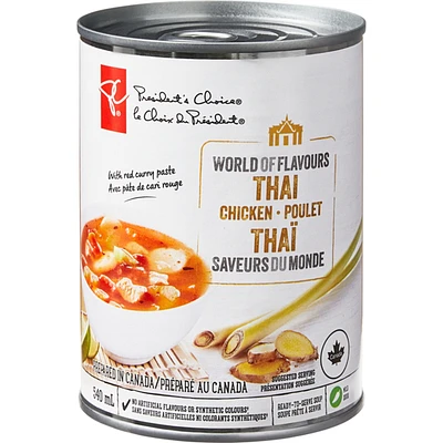 Soupe Saveurs du monde au poulet thaï