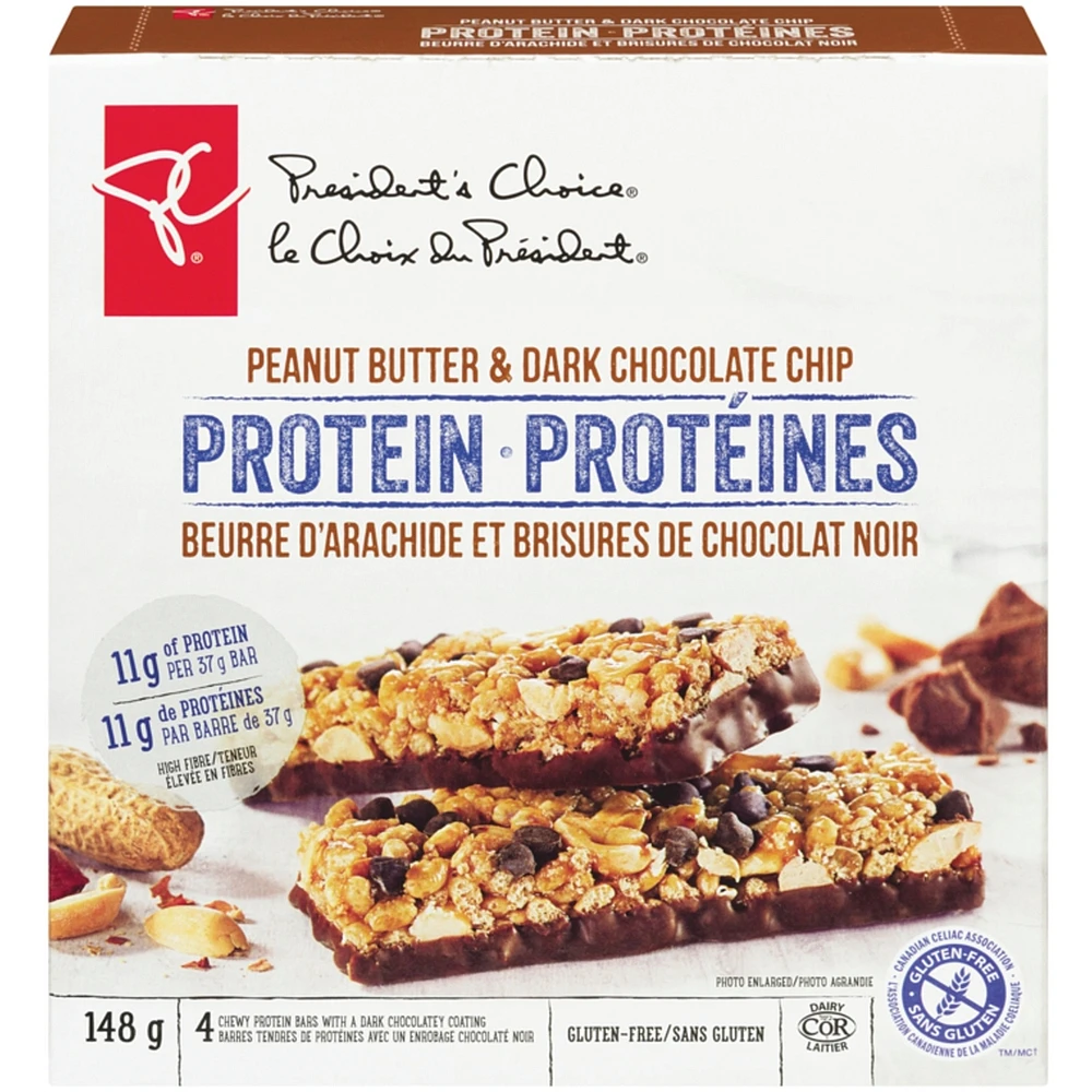 Peanut Butter & Dark Chocolate Chip Protein Granola Bars