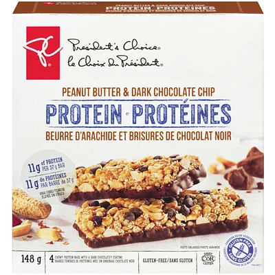 Peanut Butter & Dark Chocolate Chip Protein Granola Bars