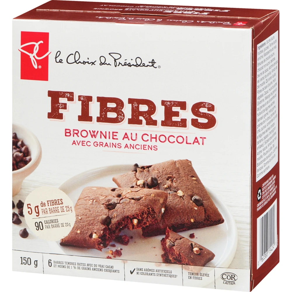 Brownies au chocolat avec grains anciens Fibres