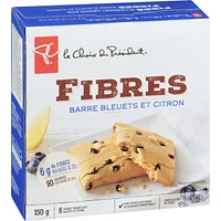 Barres Fibres bleuet et citron