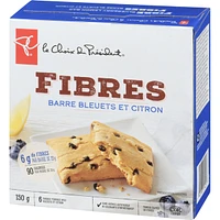 Barres Fibres bleuet et citron