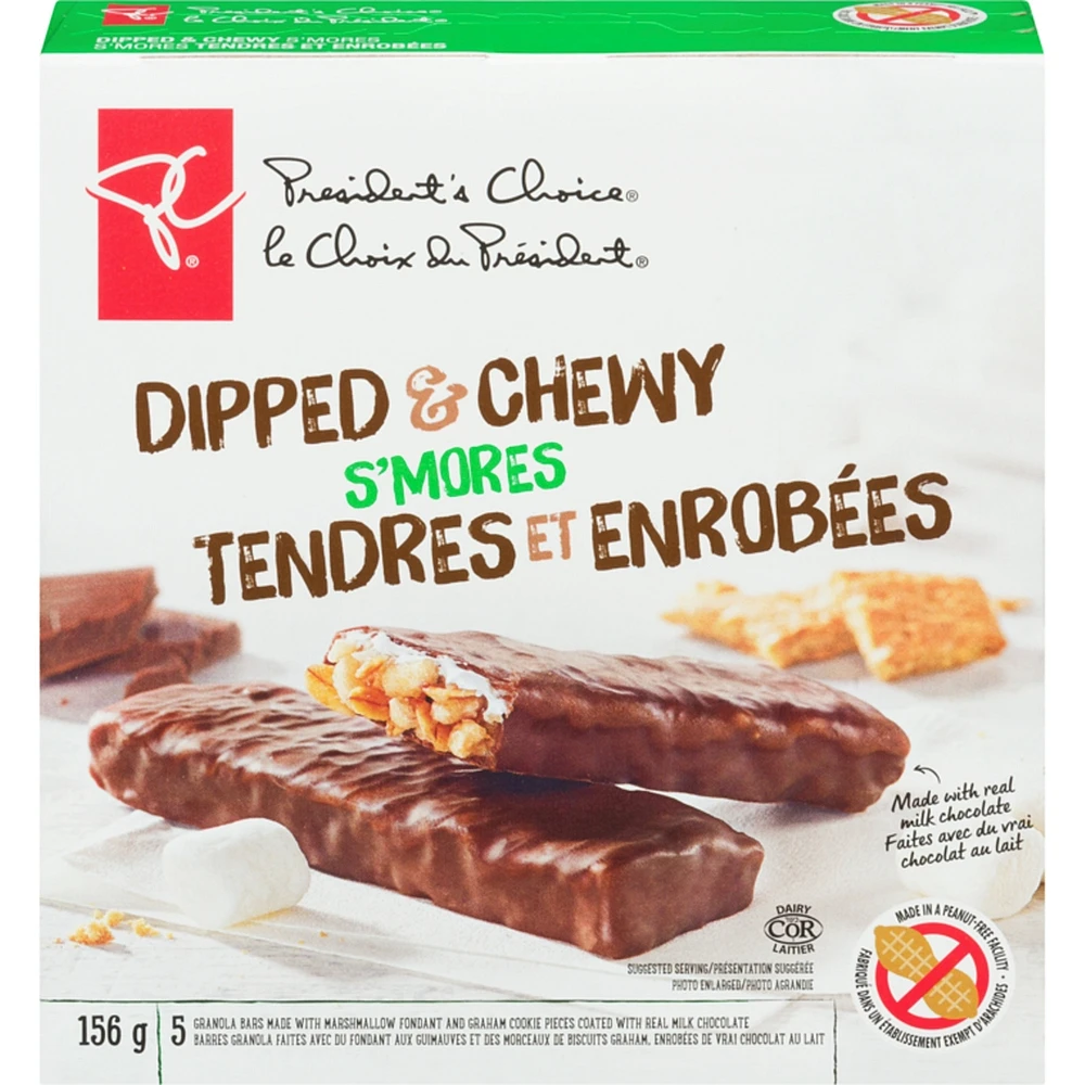 Dipped & Chewy S'mores Granola Bars