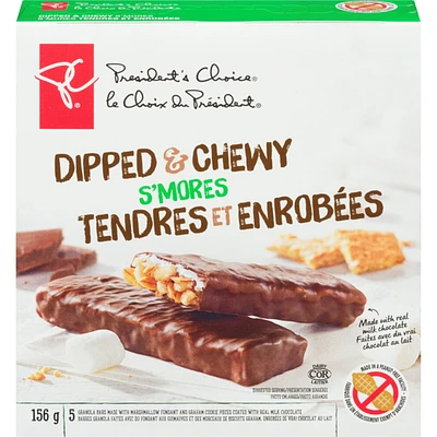 Dipped & Chewy S'mores Granola Bars