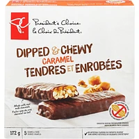 Dipped & Chewy Caramel Granola Bars