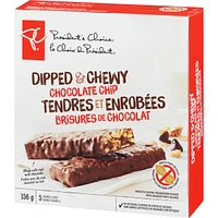 Dipped & Chewy Chocolate Chip Granola Bars