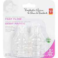 President's Choice Classic Silicone Nipples - Fast Flow