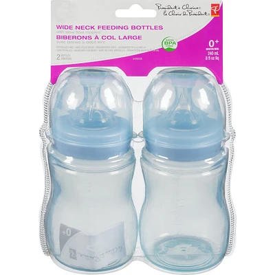 President's Choice Wide Neck Bottle 8oz, 2 pack