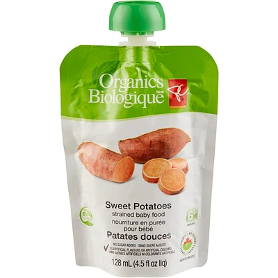 Strained Baby Food  Sweet Potatoes