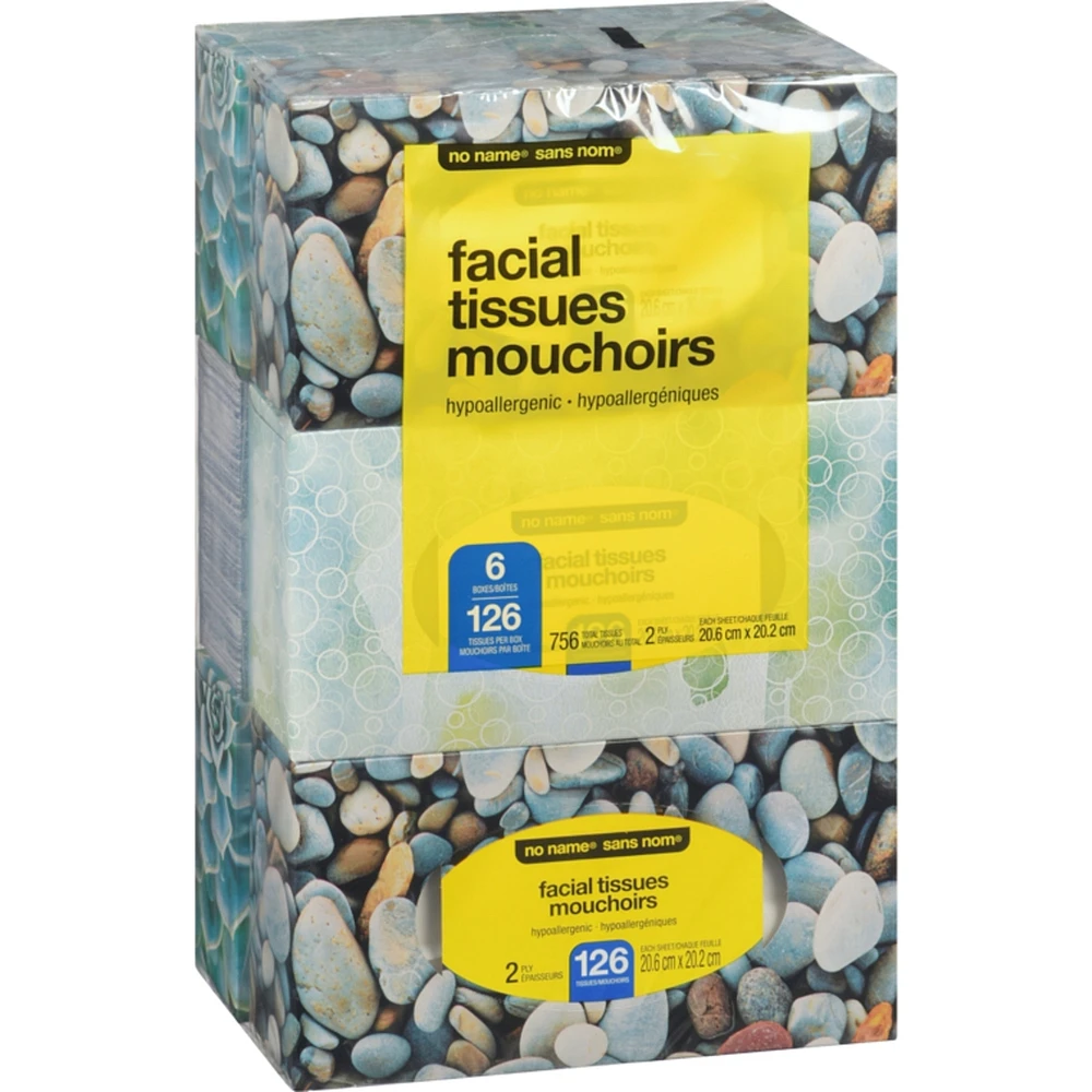 2-Ply Hypoallergenic Facial Tissues, 126 Sheets