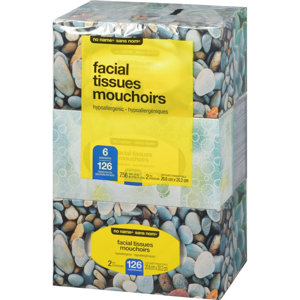 2-Ply Hypoallergenic Facial Tissues, 126 Sheets