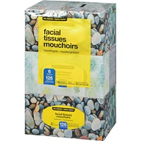 2-Ply Hypoallergenic Facial Tissues, 126 Sheets