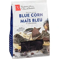 Croustilles tortilla de maïs bleu à l’ancienne assaisonnées de sel de mer