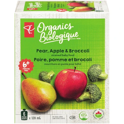 Pear, Apple, Broccoli Pouch
