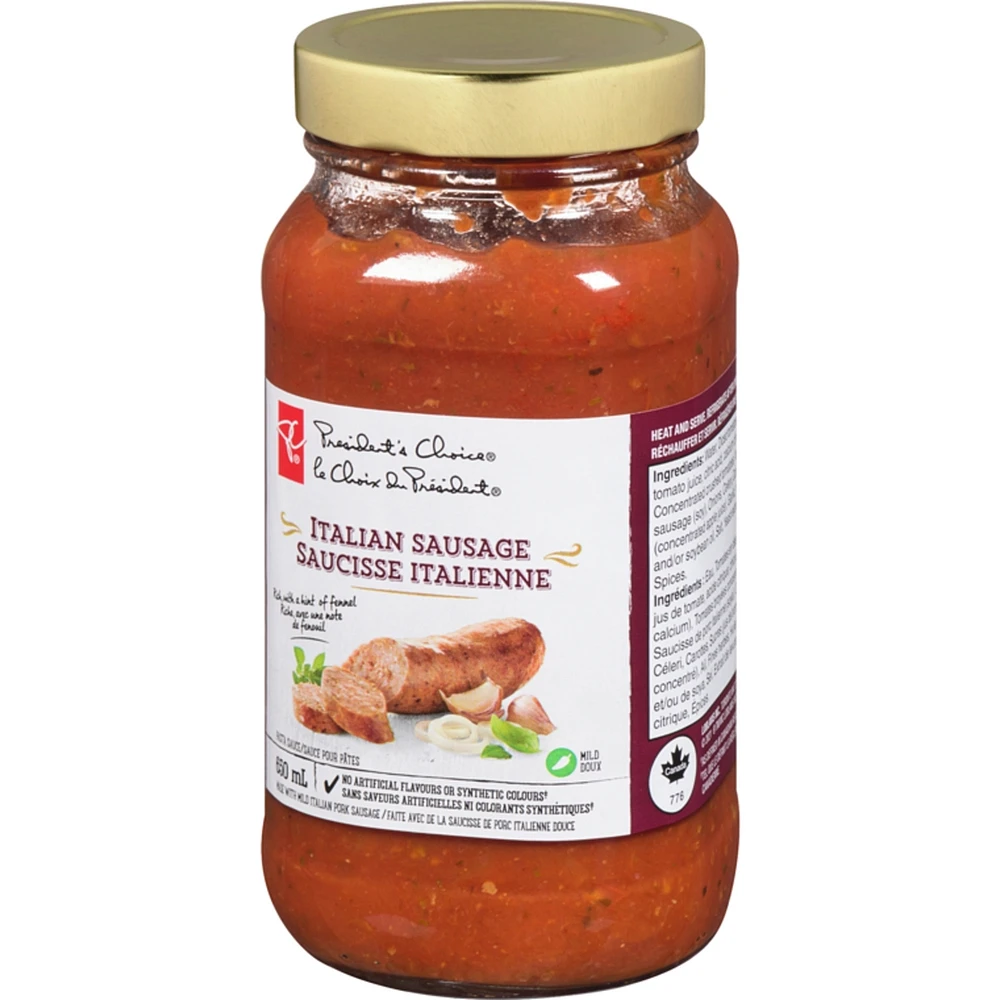 Pasta Sauce Italian Sausage Mild