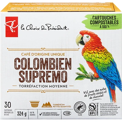 Single Origin Coffee Colombian Supremo Medium Roast Club Size