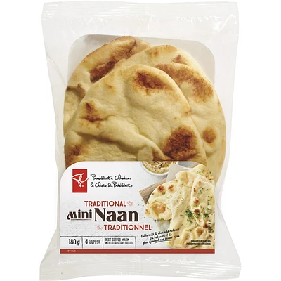 Mini Pains Plats Traditionnels Naan, 4 Pains Plats