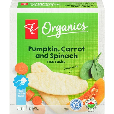 Rice Rusks Pumpkin, Carrot, Spinach