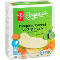 Rice Rusks Pumpkin, Carrot, Spinach