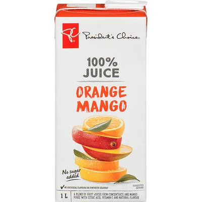 Jus à 100 % orange et mangue