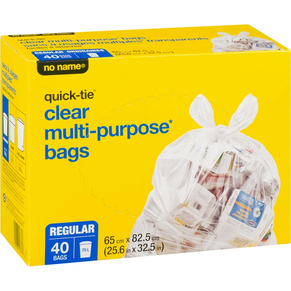Quick-Tie Regular Multi-purpose Clear Bags