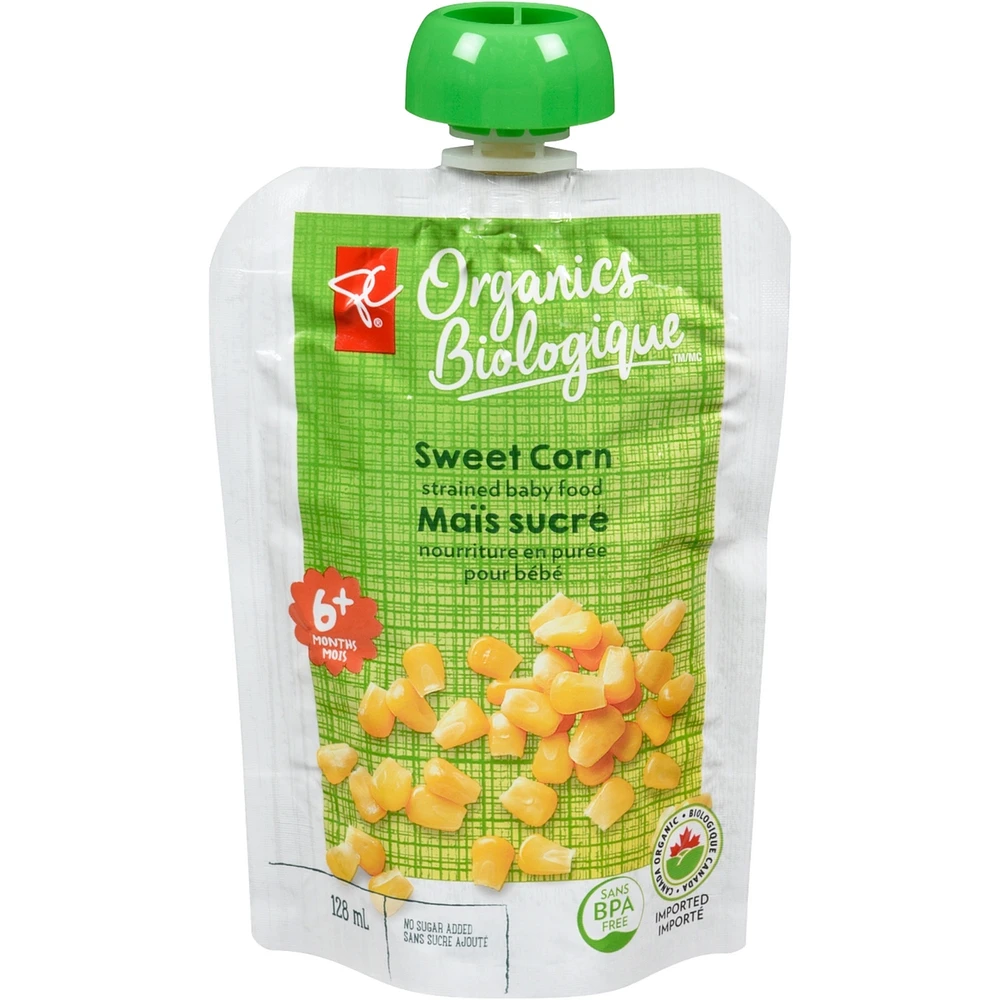 Strained Baby Food Creamed Sweet Corn