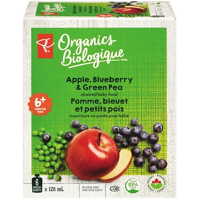 Apple, Blueberry, Green Pea 6 x 128ml