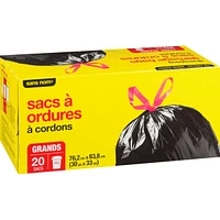 Garbage Bags Drawstring Large 77 L