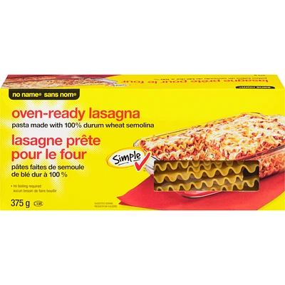 Oven-ready Lasagna Pasta