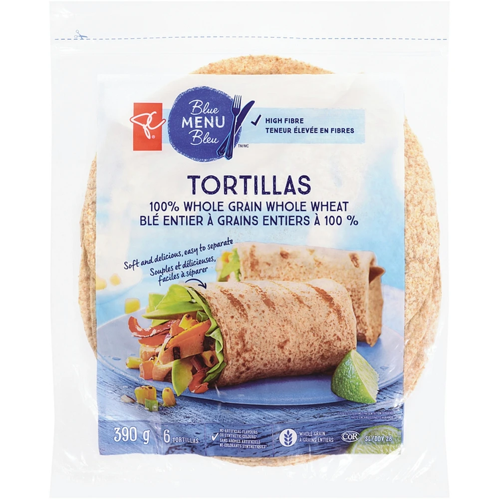 100% Whole Grain Tortillas