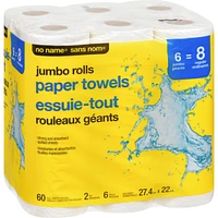 Jumbo Paper Towels, 6 Rolls