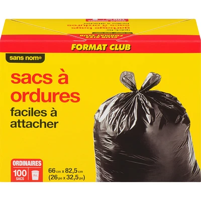 Garbage Bags Quick-Tie Regular 75 L Club Size