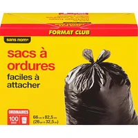 Garbage Bags Quick-Tie Regular 75 L Club Size