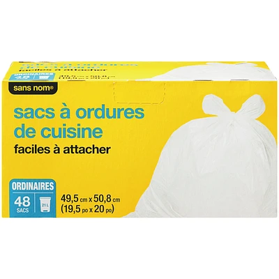 Kitchen Garbage Bags Quick-Tie Regular 49.5 Cm X 50.8 Cm