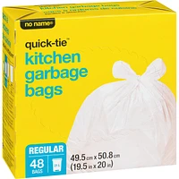 Kitchen Garbage Bags Quick-Tie Regular 49.5 Cm X 50.8 Cm
