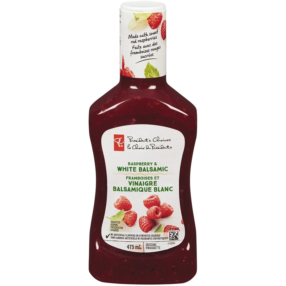 Vinaigrette framboises et vinaigre balsamique blanc