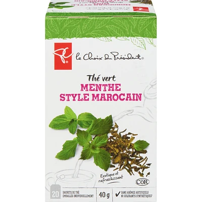 Thé vert menthe style marocain
