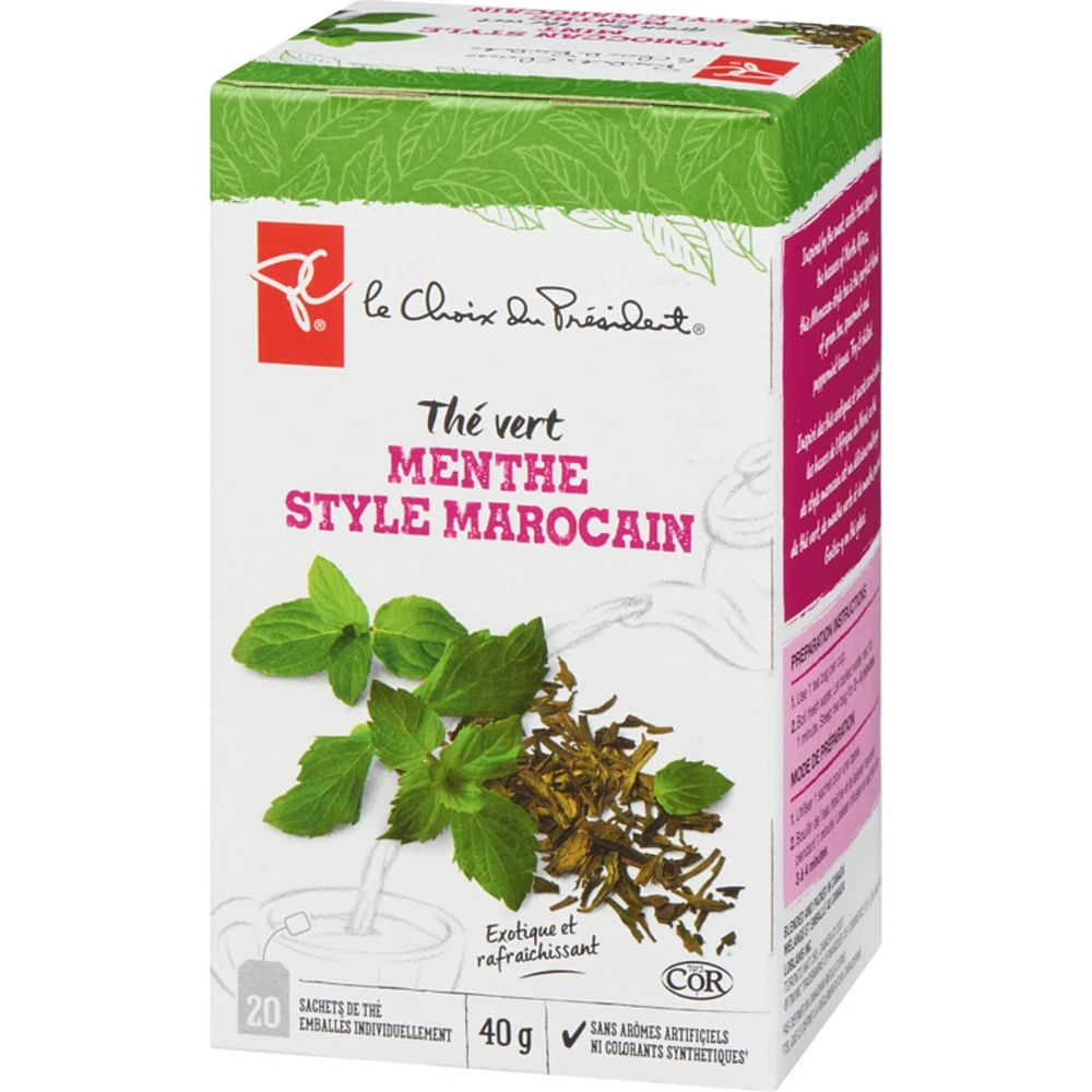 Thé vert menthe style marocain