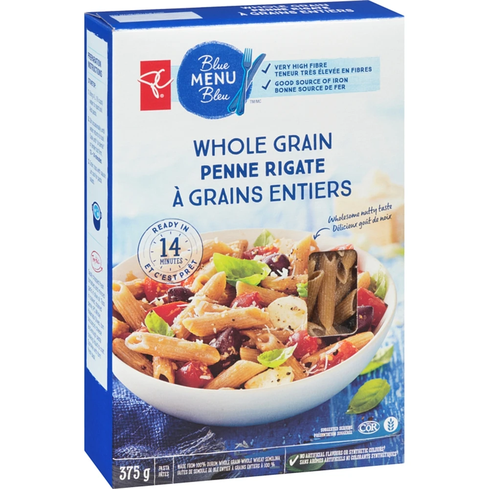 100% Whole Grain Whole Wheat Penne Rigate