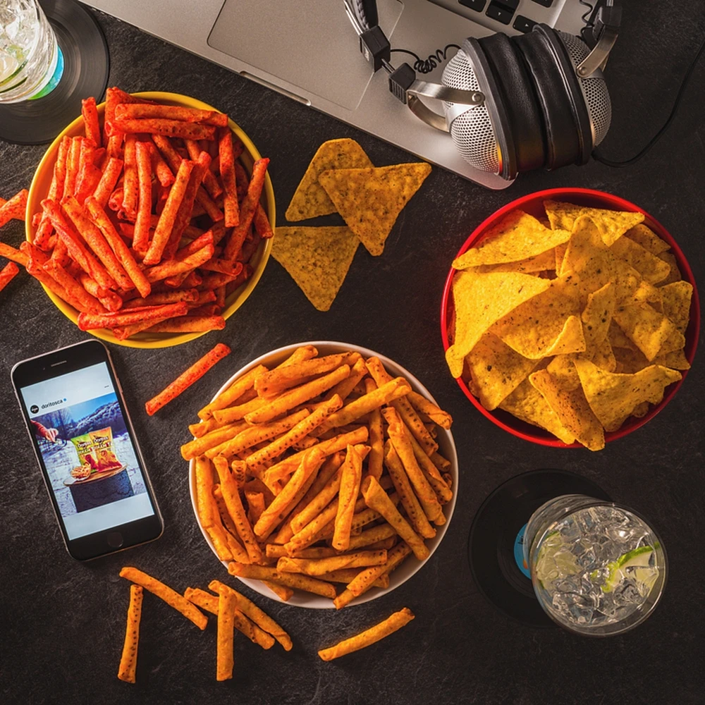 Dinamita Chile-Lime Burn rolled tortilla chips