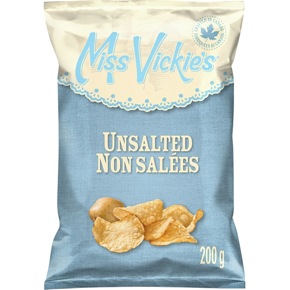 Unsalted kettle cooked potato chips 200g