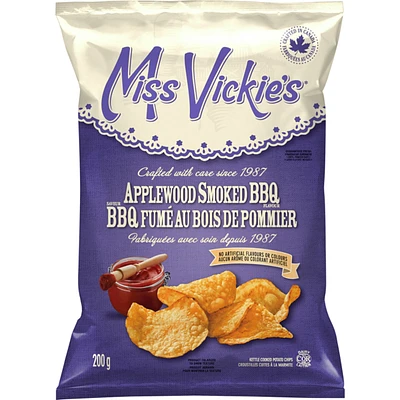 Applewood Smoked BBQ flavour kettle cooked potato chips 200g