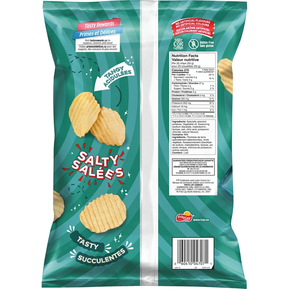 Wavy Salt & Vinegar flavoured potato chips