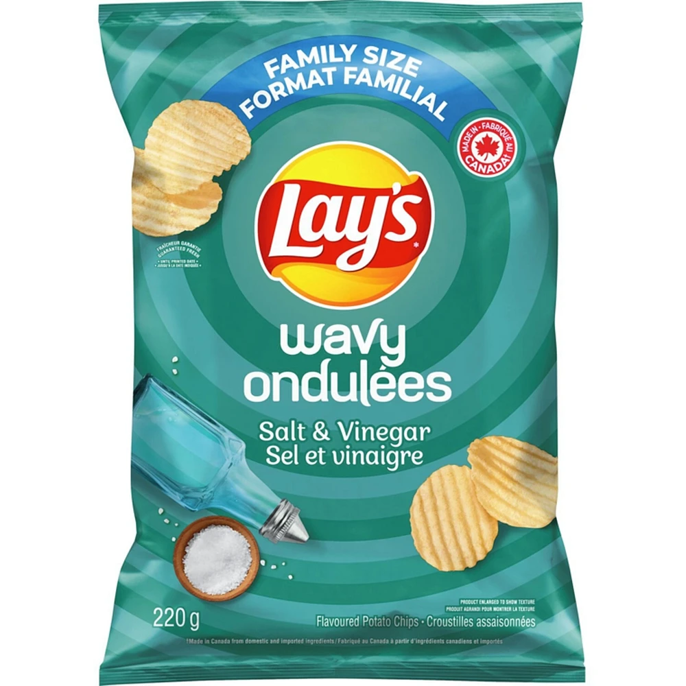 Wavy Salt & Vinegar flavoured potato chips