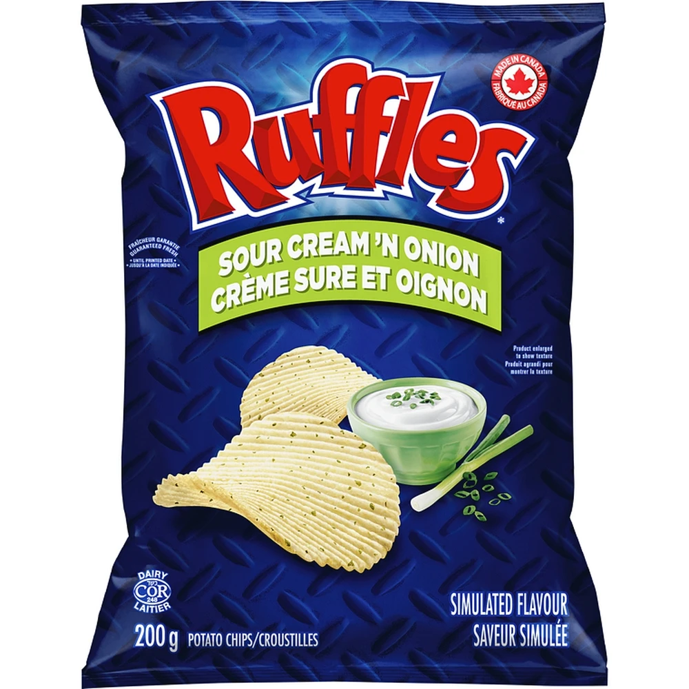Sour Cream 'n Onion Flavoured Potato Chips