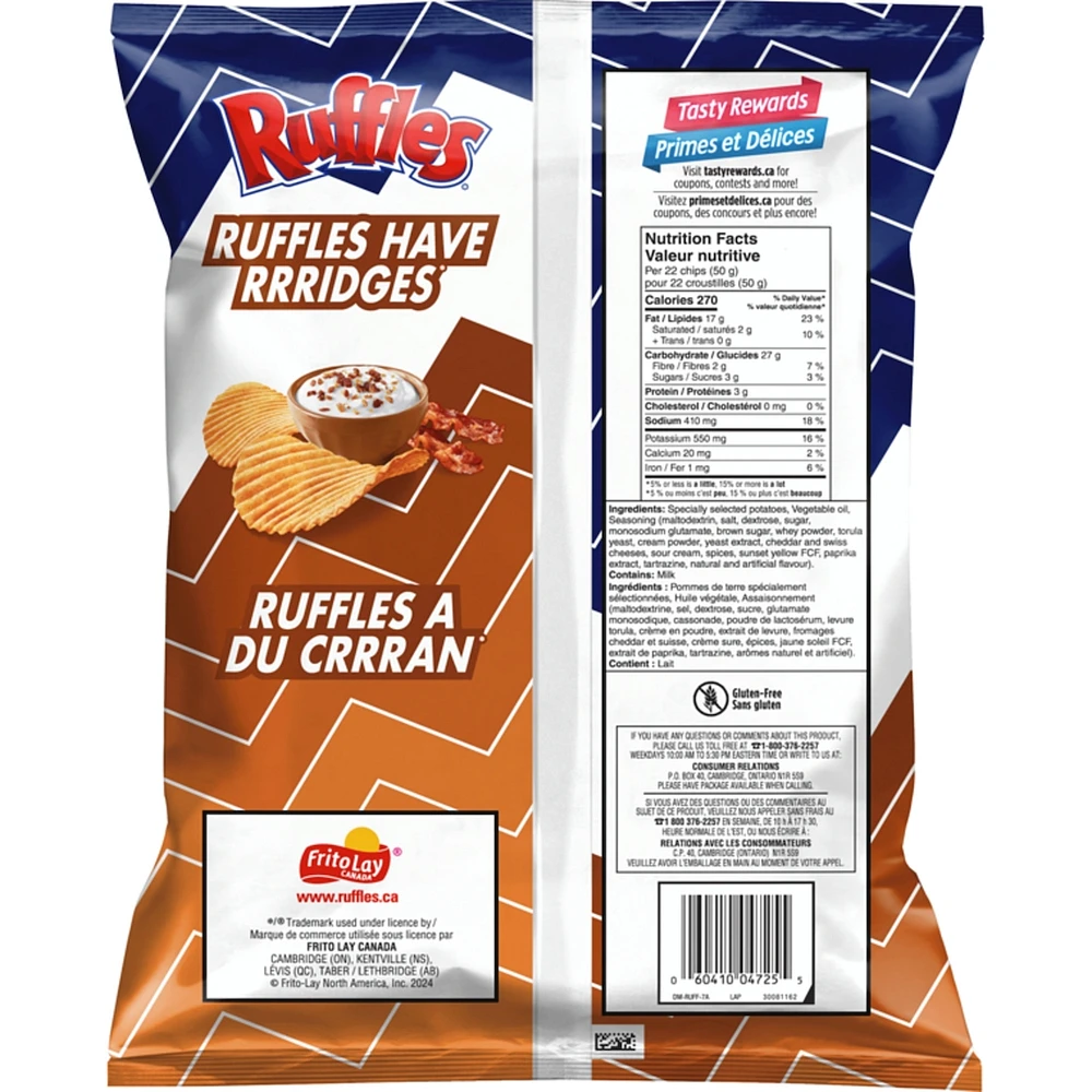 Sour Cream 'n Bacon Flavoured Potato Chips