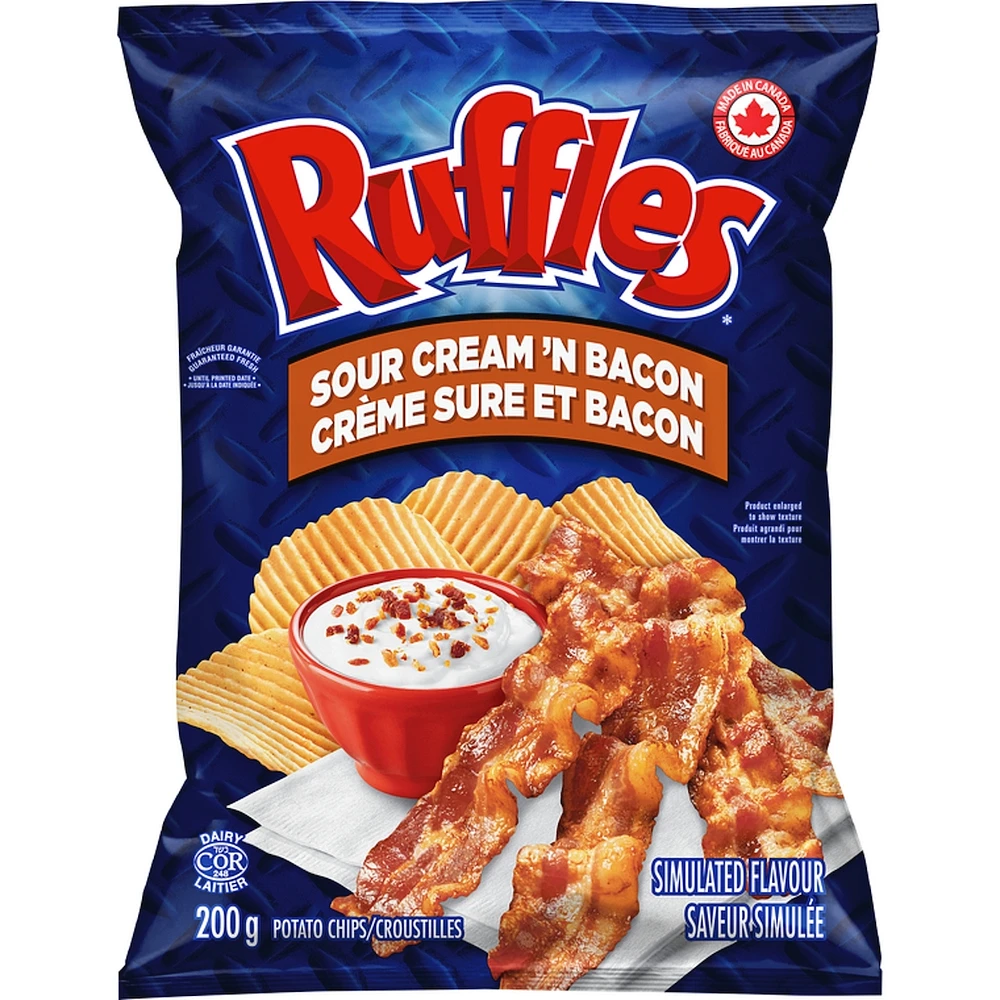 Sour Cream 'n Bacon Flavoured Potato Chips