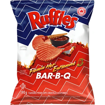 Flaminâ€™ Hot Bar-B-Q Flavoured Potato Chips