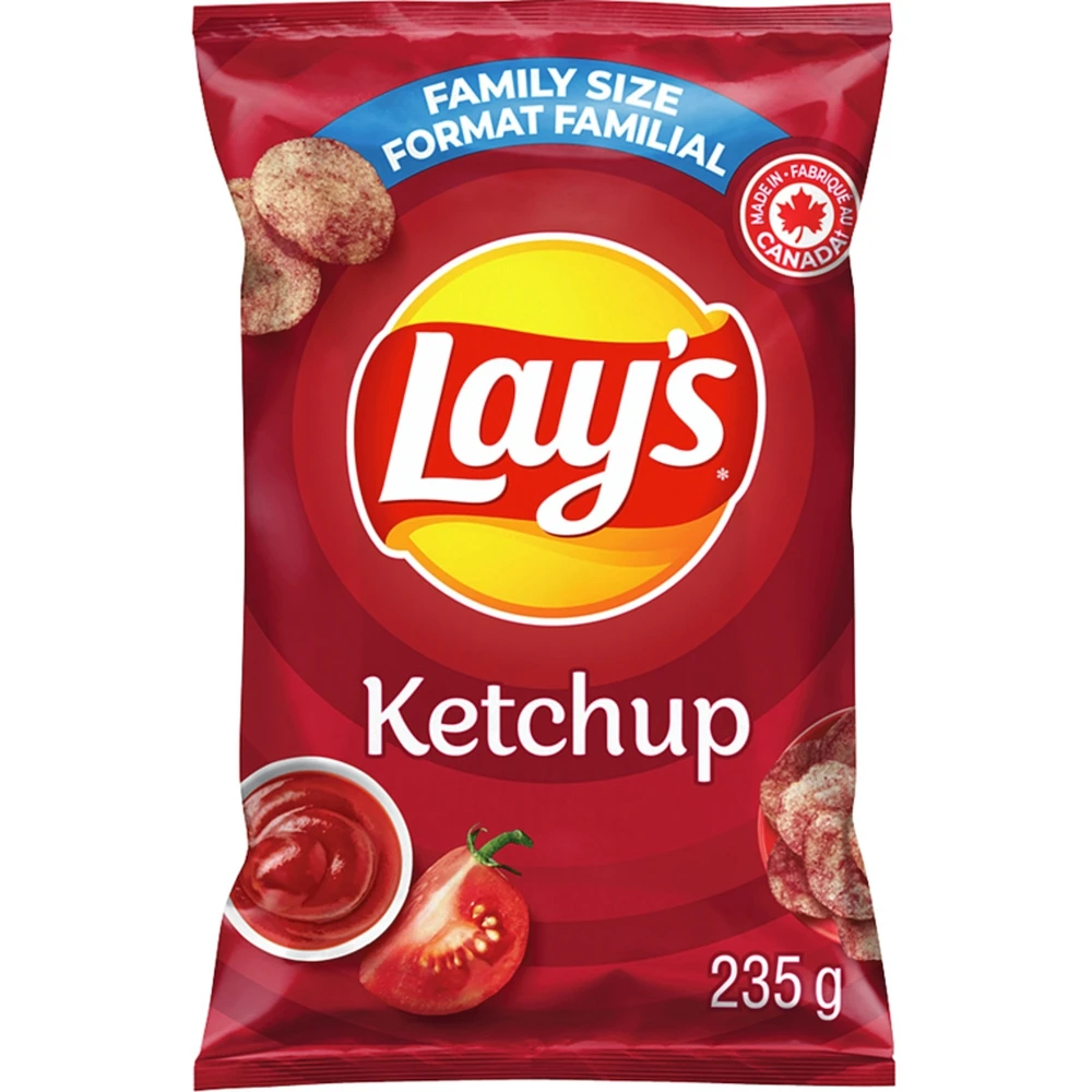 Ketchup flavoured potato chips