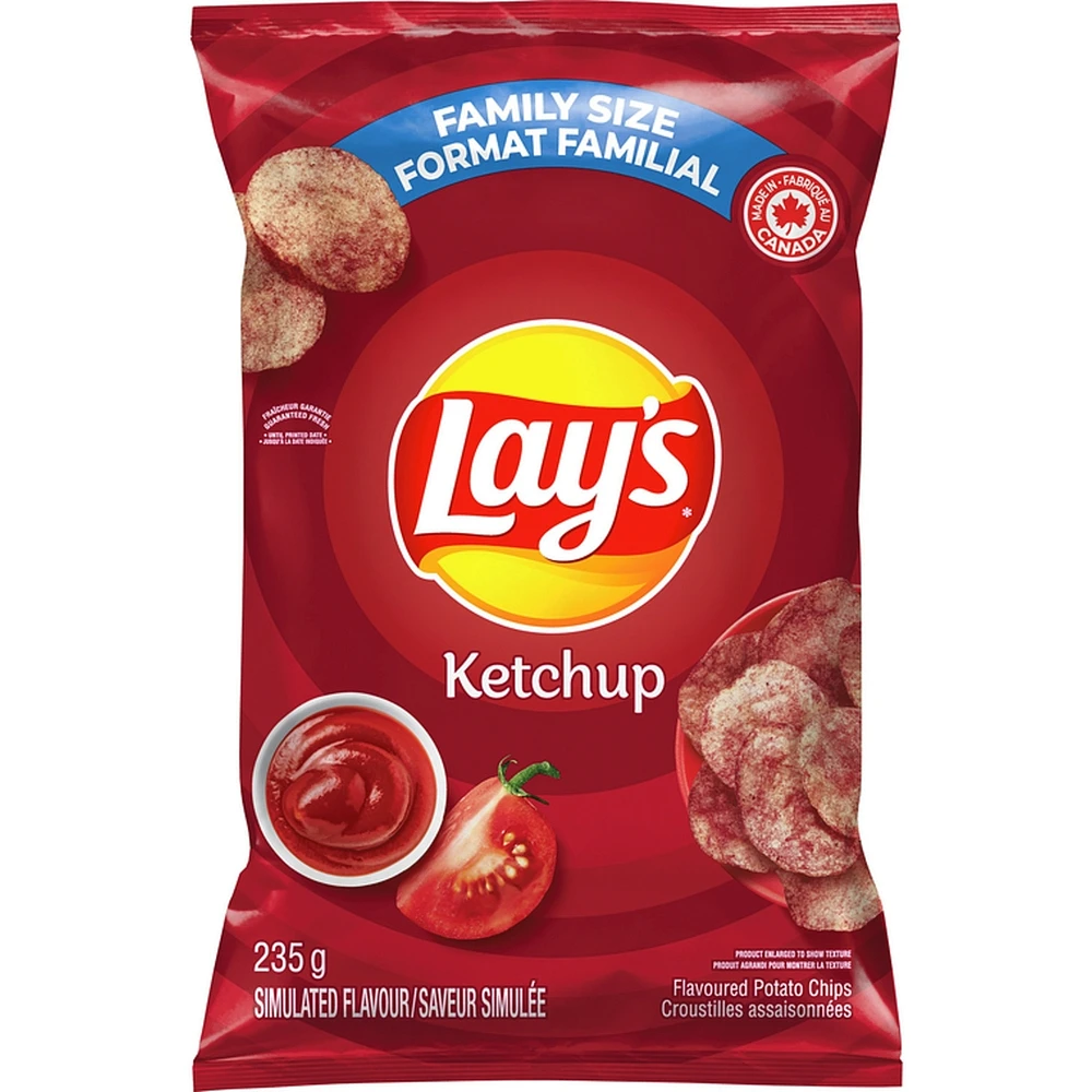 Ketchup flavoured potato chips